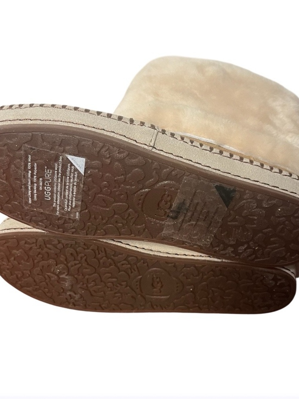 UGG PURE Kestrel Shearling Suede Boots Cream Chestnut Womens Size 7 - Picture 5 of 9